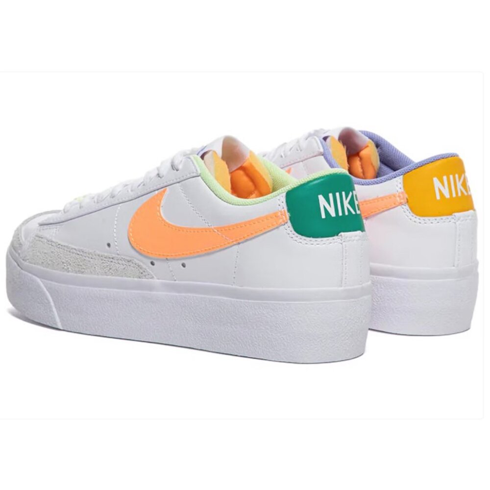 Nike Blazer Low Platform Mismatched White/Peach Cream LIKE NEW - SIZE 8